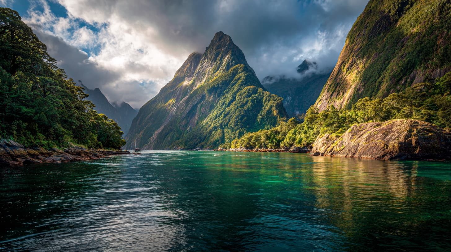 Milford Sound fiord with Mitre Peak and lush rainforest in New Zealand - New Zealand entry requirements and onward ticket guide 2026
