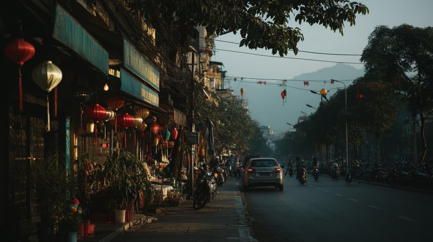 Professional flight itinerary for Vietnam visa entry shown on smartphone at Ho Chi Minh City airport check-in counter